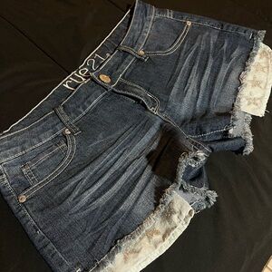 Rue21 Black Denim Shorts